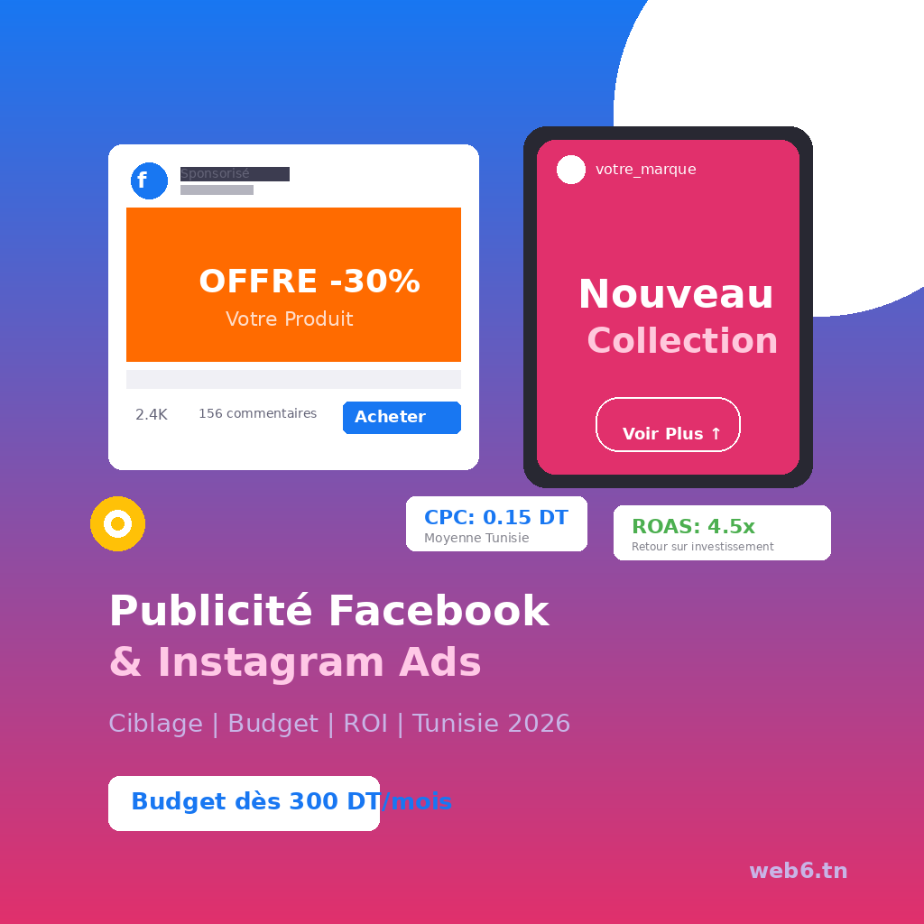 Publicité Facebook Instagram Tunisie 2026